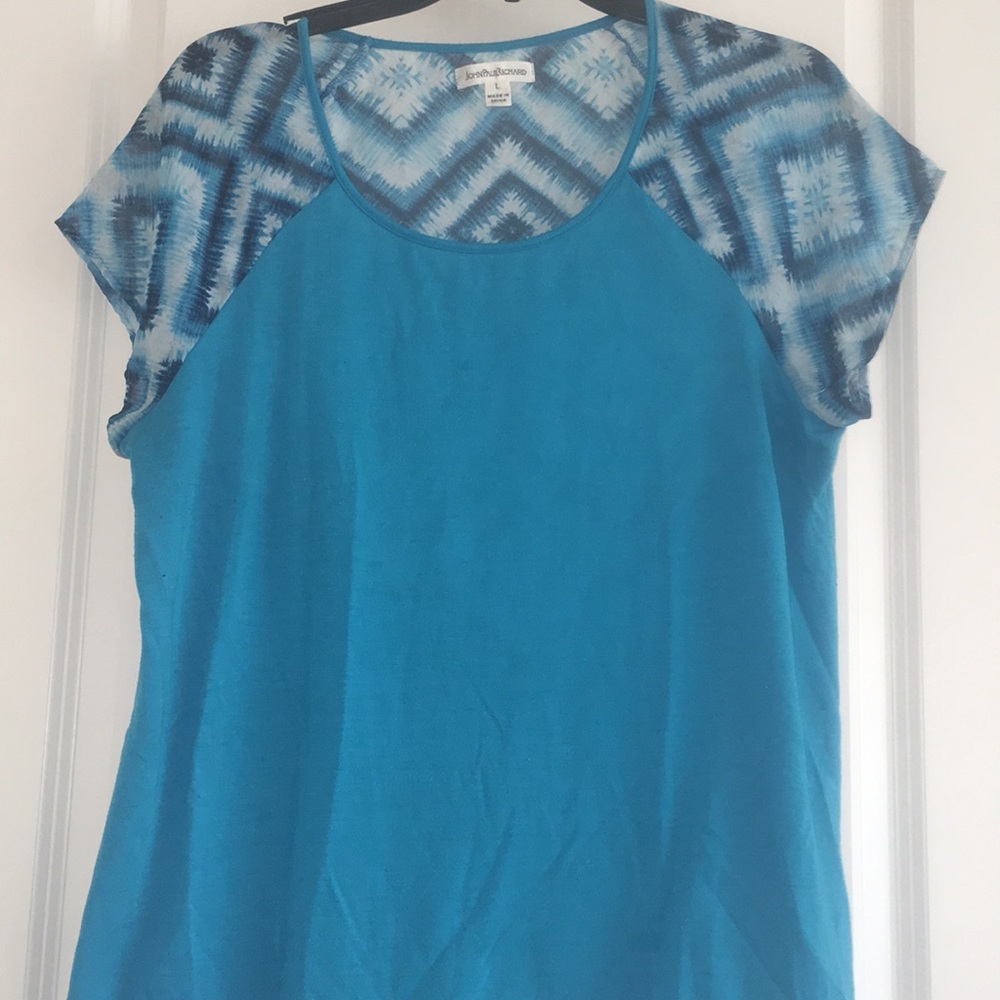 John Paul Richard Turquoise Blue Top